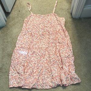 Floral Pink Sleeveless Dress